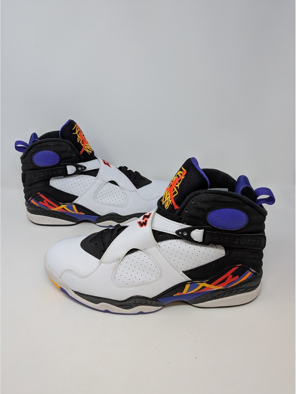 Nike Air Jordan 8 Retro Three-Peat 2015 White Black Concord Men’s 9.5 305381-142